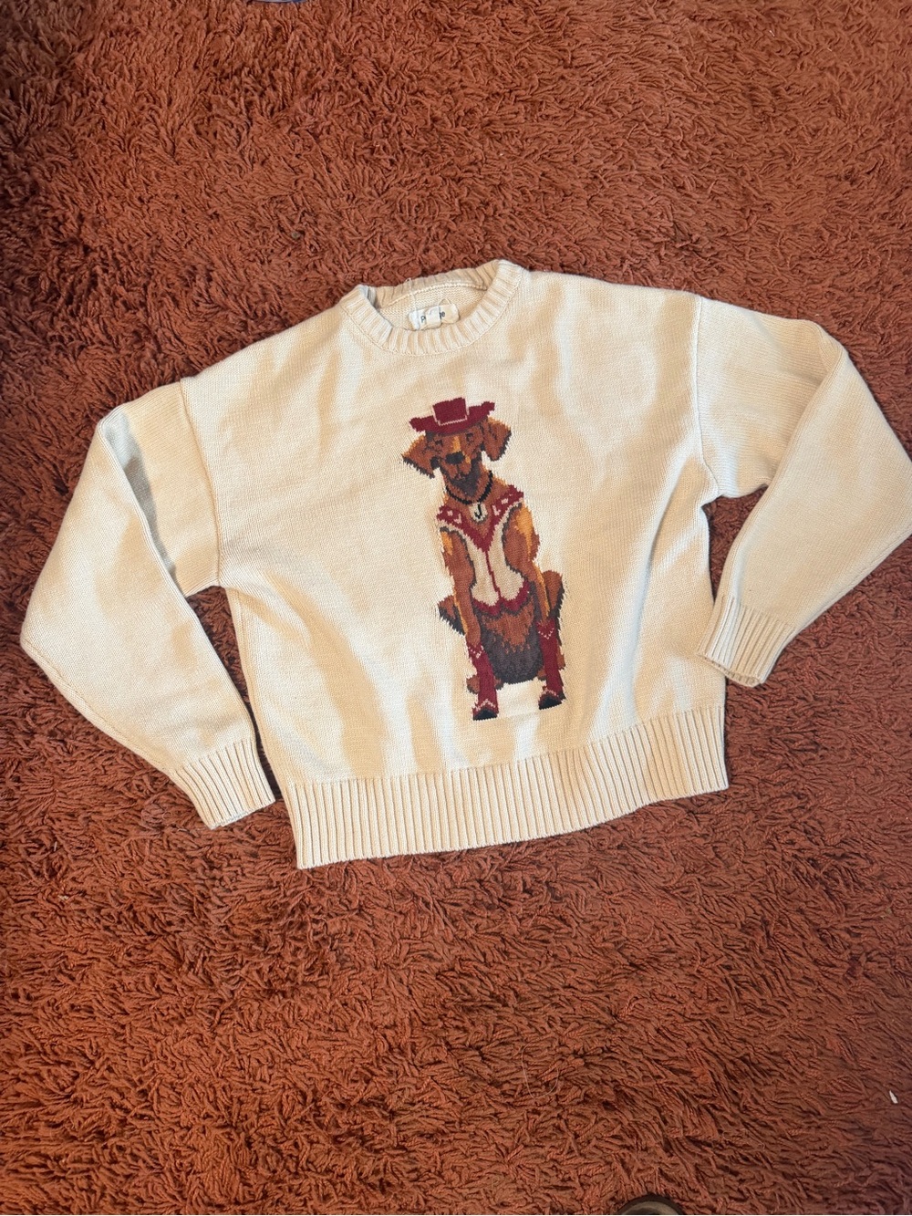 Anthropologie Porridge Western Jolene Pullover Jumper Dog Sweater